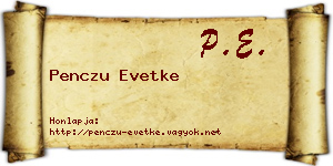 Penczu Evetke névjegykártya
